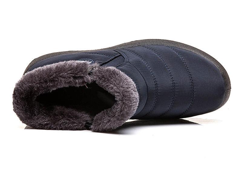 Women’s Waterproof Slip-On Snow Boots – Lightweight Winter Shoes