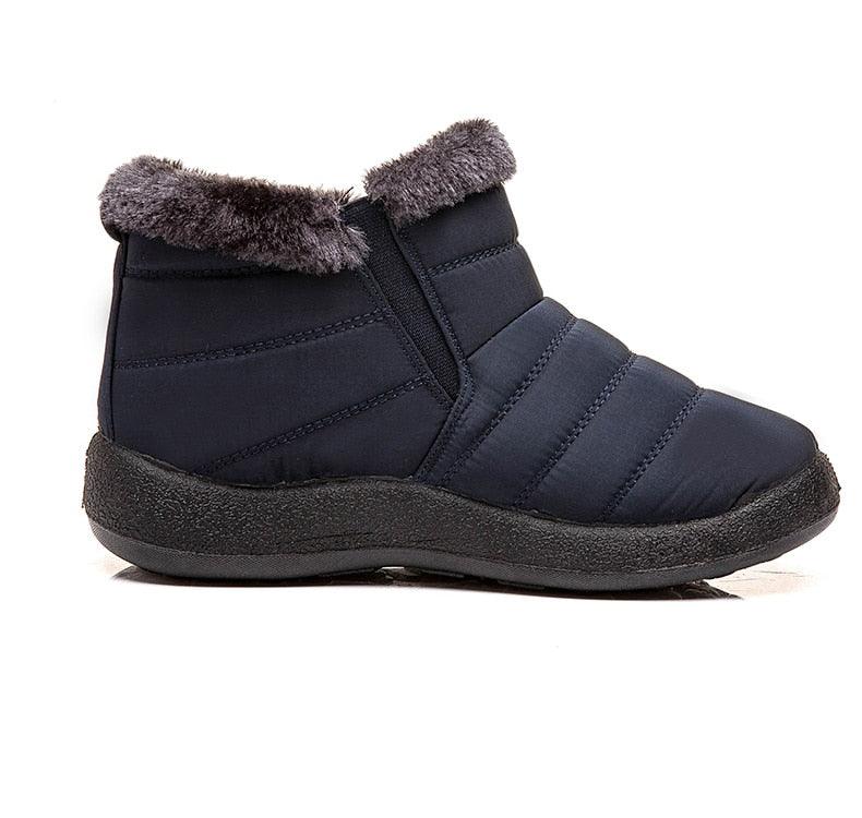 Women’s Waterproof Slip-On Snow Boots – Lightweight Winter Shoes