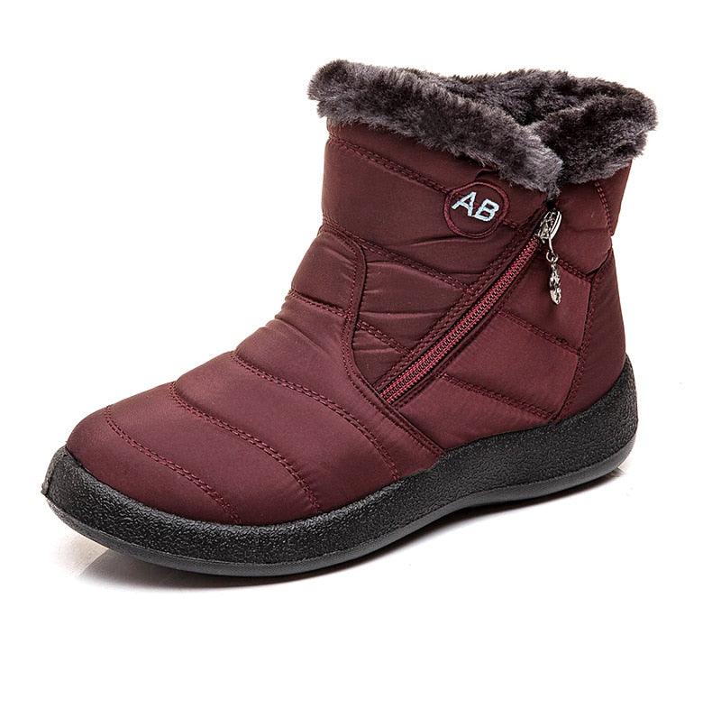 Women’s Waterproof Slip-On Snow Boots – Lightweight Winter Shoes