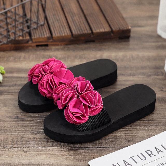 Women's Bow Platform Summer Sandals - Casual Bohemian Flip-Flops