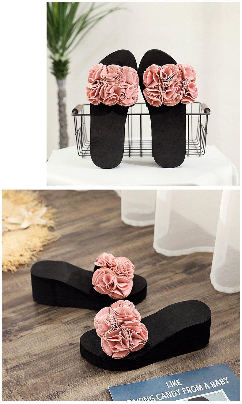 Women's Bow Platform Summer Sandals - Casual Bohemian Flip-Flops