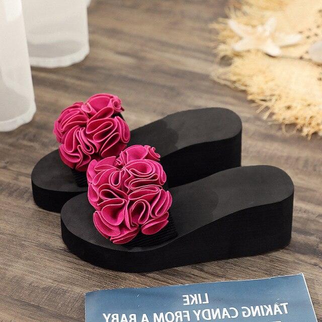 Women's Bow Platform Summer Sandals - Casual Bohemian Flip-Flops