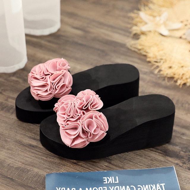 Women's Bow Platform Summer Sandals - Casual Bohemian Flip-Flops