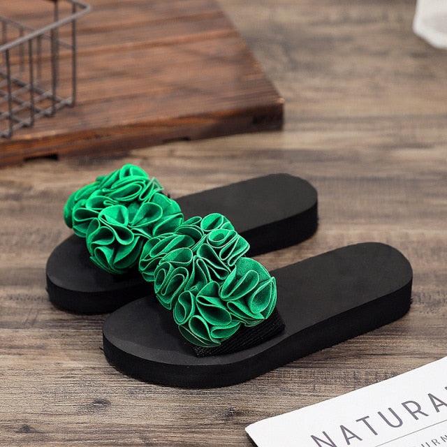 Women's Bow Platform Summer Sandals - Casual Bohemian Flip-Flops