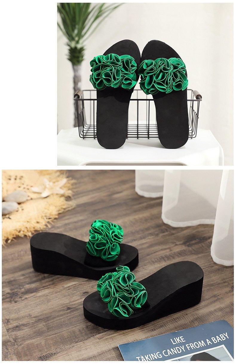 Women's Bow Platform Summer Sandals - Casual Bohemian Flip-Flops