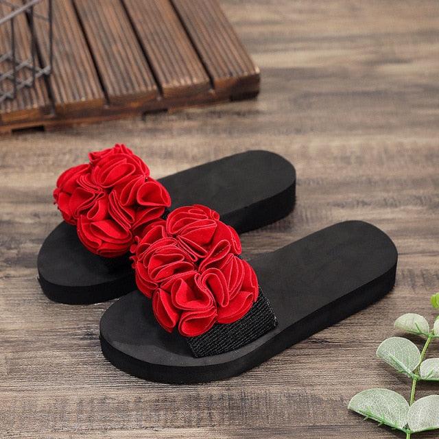 Women's Bow Platform Summer Sandals - Casual Bohemian Flip-Flops
