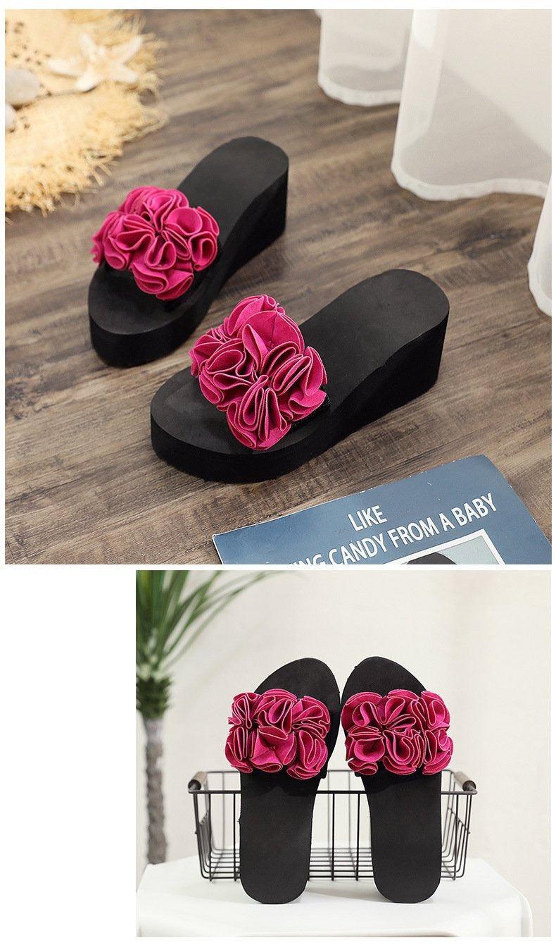 Women's Bow Platform Summer Sandals - Casual Bohemian Flip-Flops