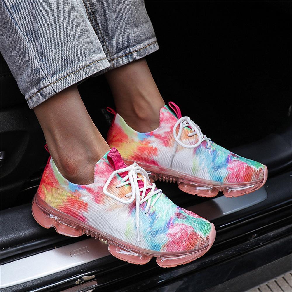Women's Lightweight Memory Foam Walking Sneakers Lace Up Athletic