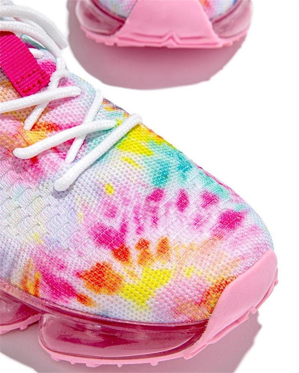 Women's Lightweight Memory Foam Walking Sneakers Lace Up Athletic