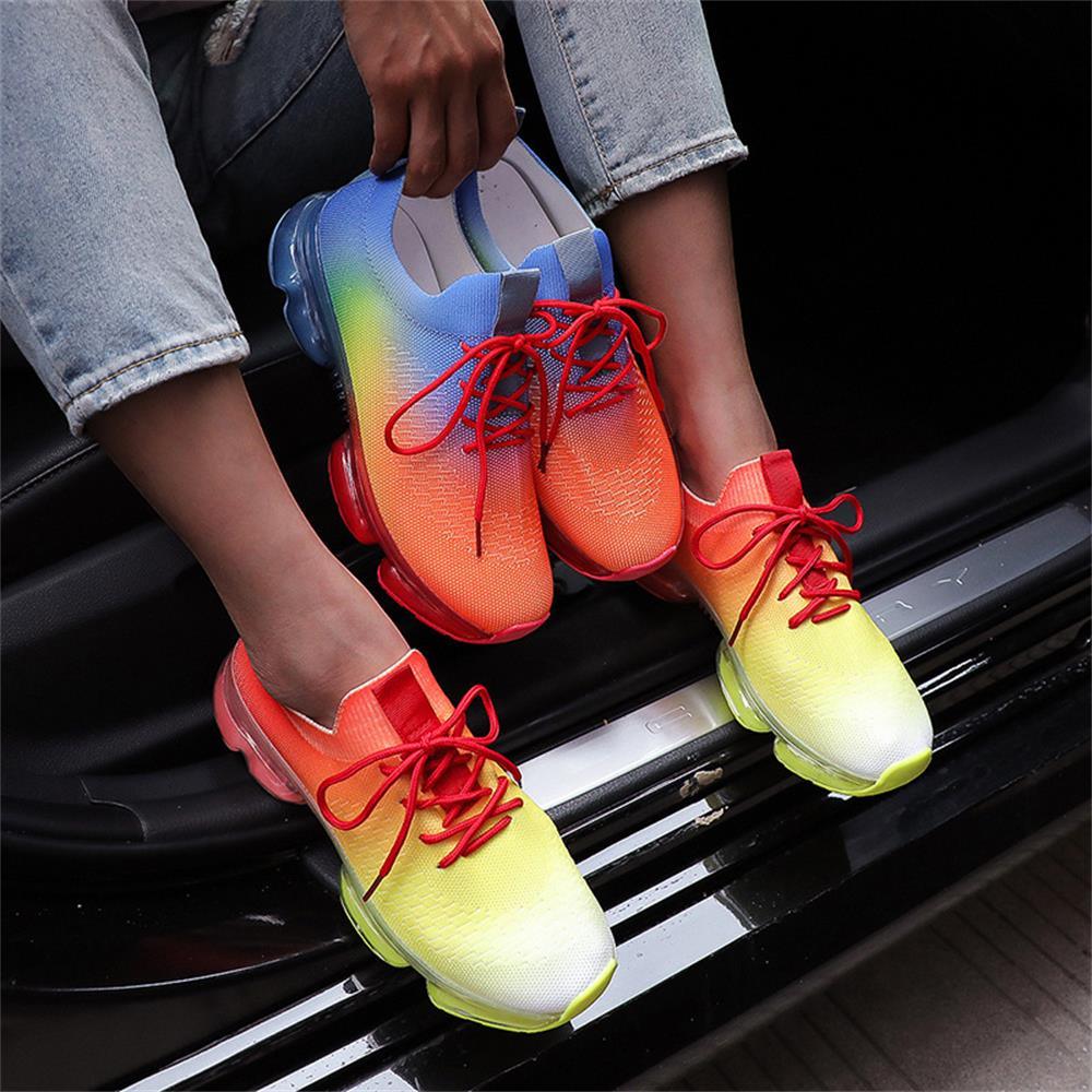Women's Lightweight Memory Foam Walking Sneakers Lace Up Athletic
