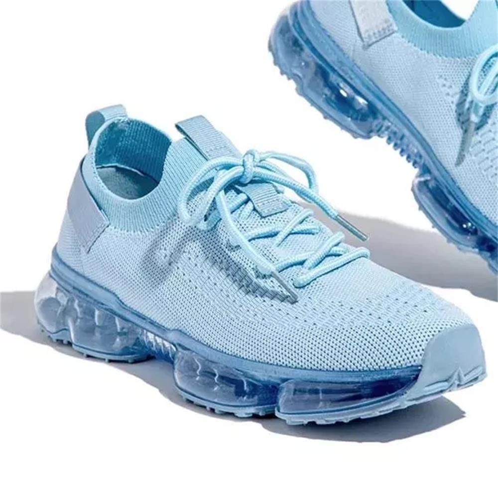 Women's lightweight lace-up walking sneakers with memory foam cushioning and shock-proof soles.