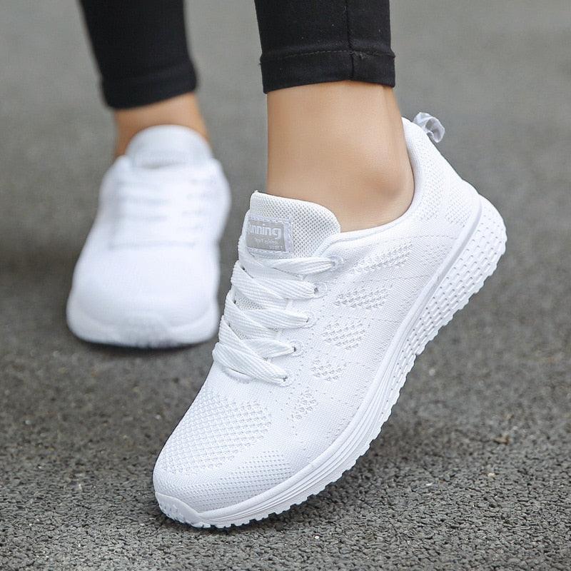 Women's Breathable Mesh Walking Sneakers Lightweight Casual Flats