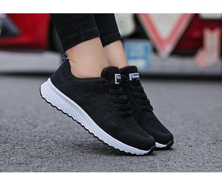 Women's Breathable Mesh Walking Sneakers Lightweight Casual Flats