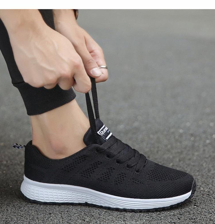 Women's Breathable Mesh Walking Sneakers Lightweight Casual Flats