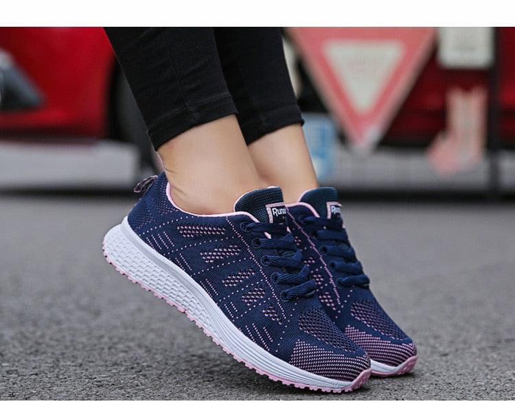 Women's Breathable Mesh Walking Sneakers Lightweight Casual Flats
