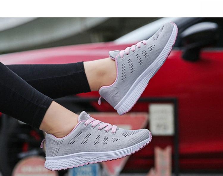 Women's Breathable Mesh Walking Sneakers Lightweight Casual Flats