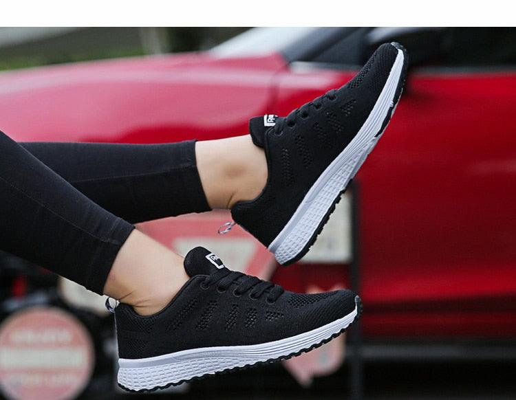 Women's Breathable Mesh Walking Sneakers Lightweight Casual Flats
