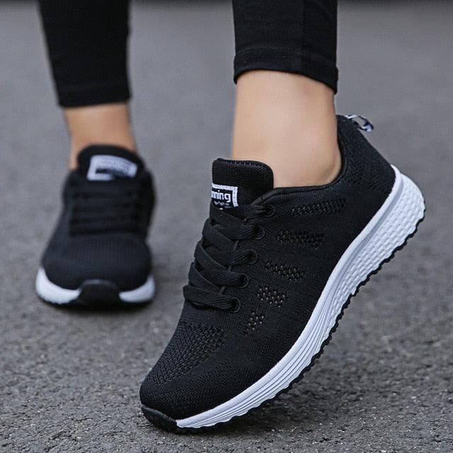 Women's Breathable Mesh Walking Sneakers Lightweight Casual Flats