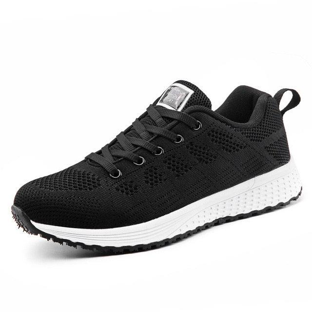 Women Breathable Mesh Walking Sneakers Lightweight Lace Up Flats