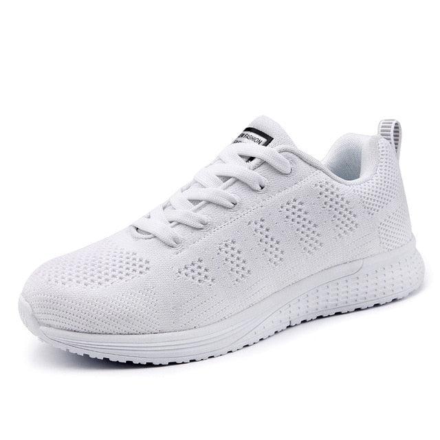 Women Breathable Mesh Walking Sneakers Lightweight Lace Up Flats