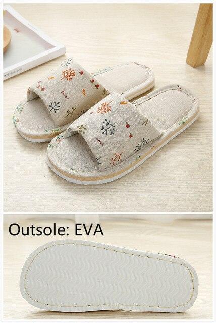 Women Floral Indoor Home Slippers Soft Cotton Open Toe House Slides