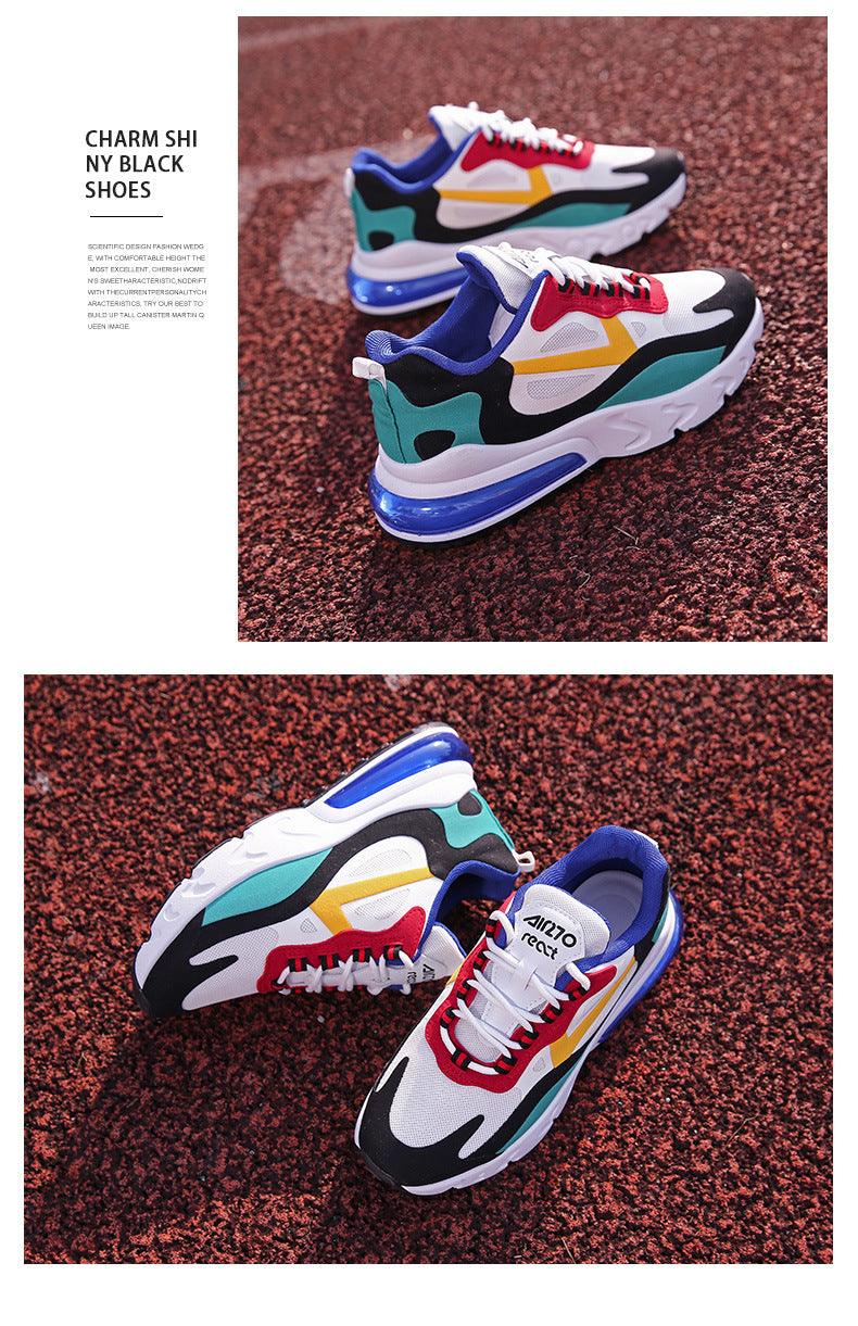 Women’s Colorful Air Cushion Athletic Sneakers - Lightweight Gym Flats