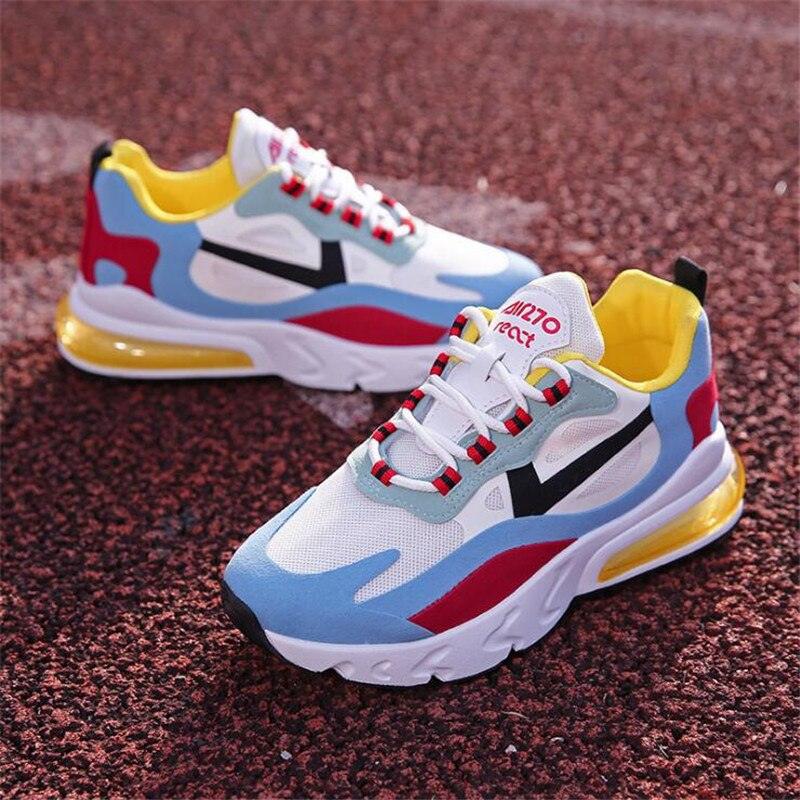 Women’s Colorful Air Cushion Athletic Sneakers - Lightweight Gym Flats