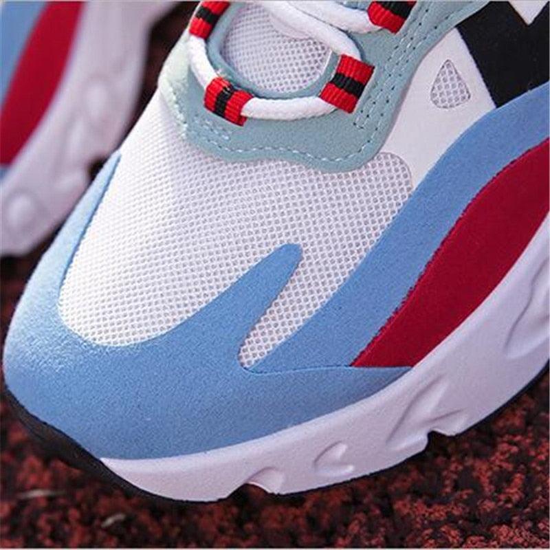 Women’s Colorful Air Cushion Athletic Sneakers - Lightweight Gym Flats