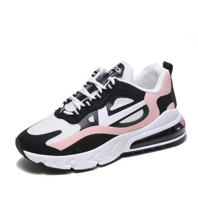 Women’s Colorful Air Cushion Athletic Sneakers - Lightweight Gym Flats