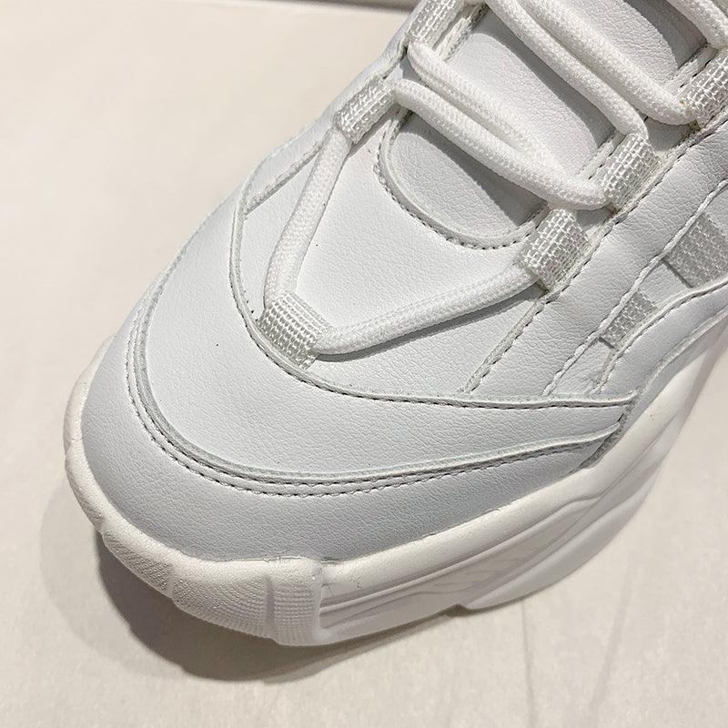 Women Chunky Platform Sneakers Lace-Up Casual Vulcanized Shoes