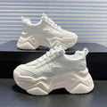 Women Chunky Platform Sneakers Lace-Up Casual Vulcanized Shoes