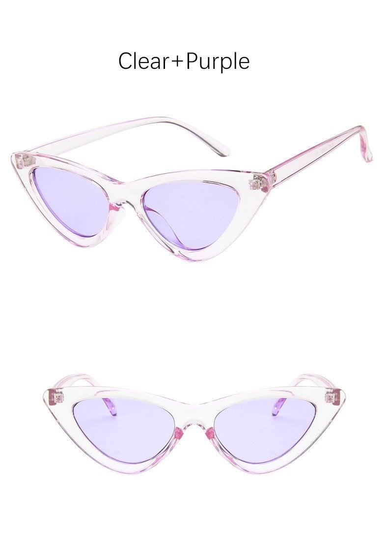 Black Cat Eye Sunglasses - Vintage Retro Style Shades