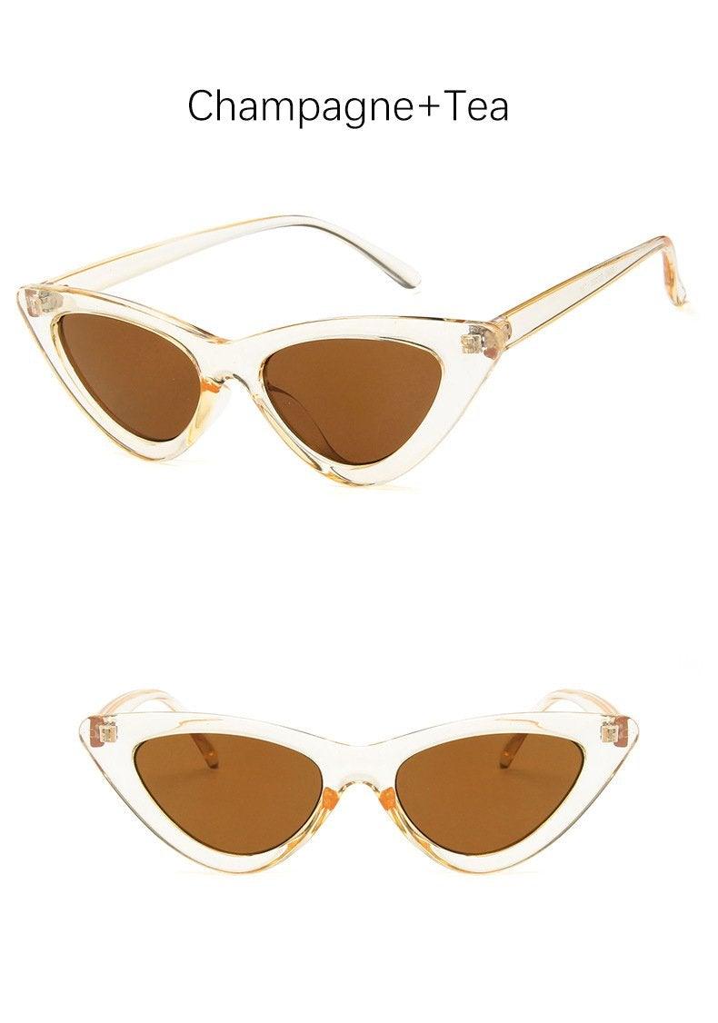 Black Cat Eye Sunglasses - Vintage Retro Style Shades