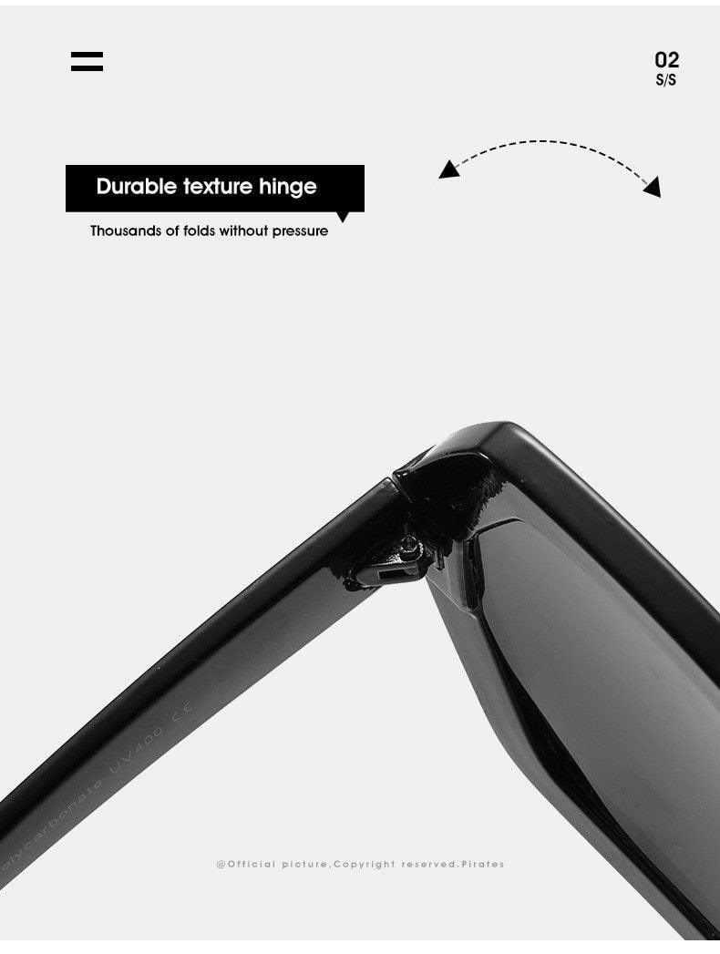 Glamorous Oversized Square Sunglasses with Unique Chain Detail