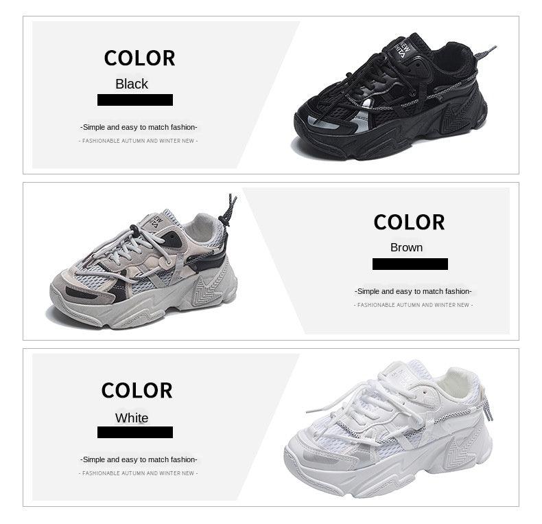 Women's Leather Platform Sneakers White Casual Walking Shoes