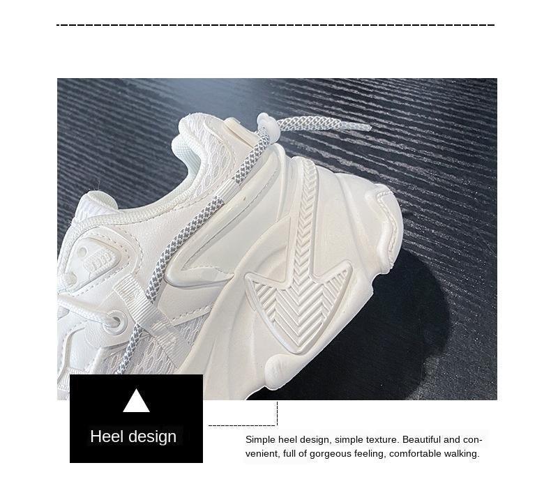 Women's Leather Platform Sneakers White Casual Walking Shoes