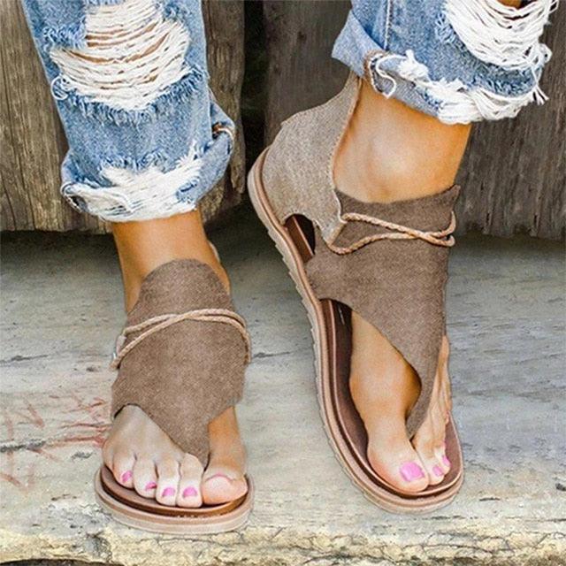 Women's Leopard Snake Print T-Strap Flat Sandals with Zipper