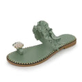Women’s Yellow Pineapple Flat Sandals - Comfortable Summer Slip-Ons