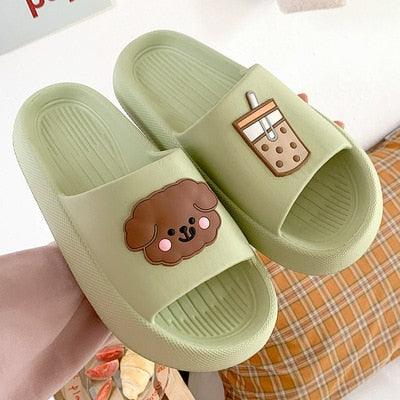 Women’s Ergonomic Non-Slip Pillow Slides Lightweight Shower Slippers