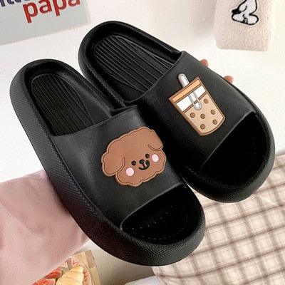 Women’s Ergonomic Non-Slip Pillow Slides Lightweight Shower Slippers