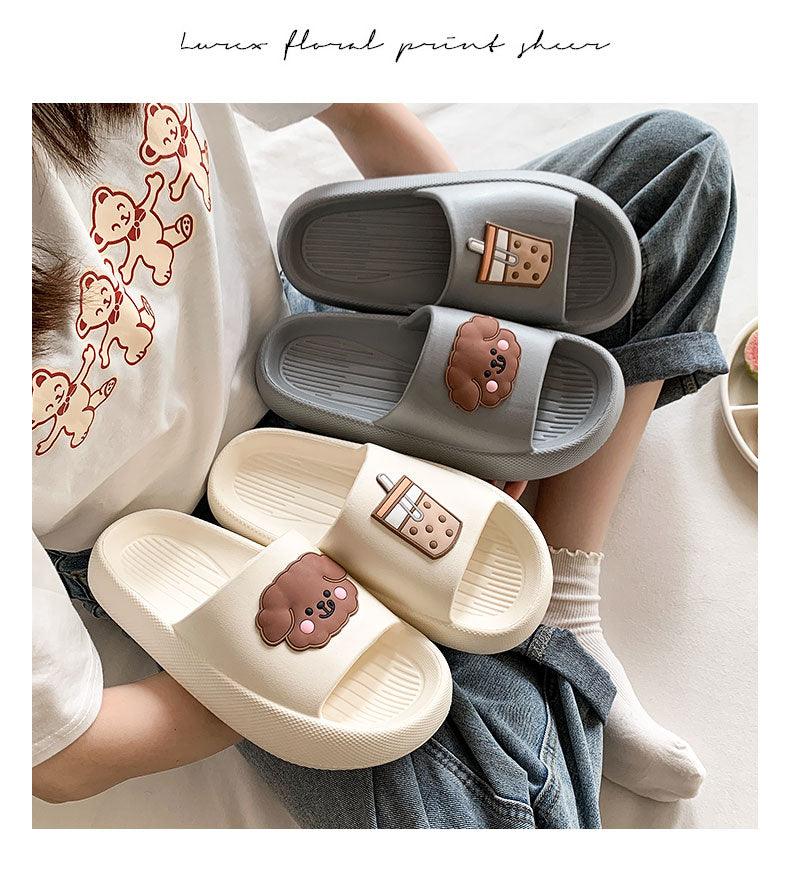 Women’s Ergonomic Non-Slip Pillow Slides Lightweight Shower Slippers