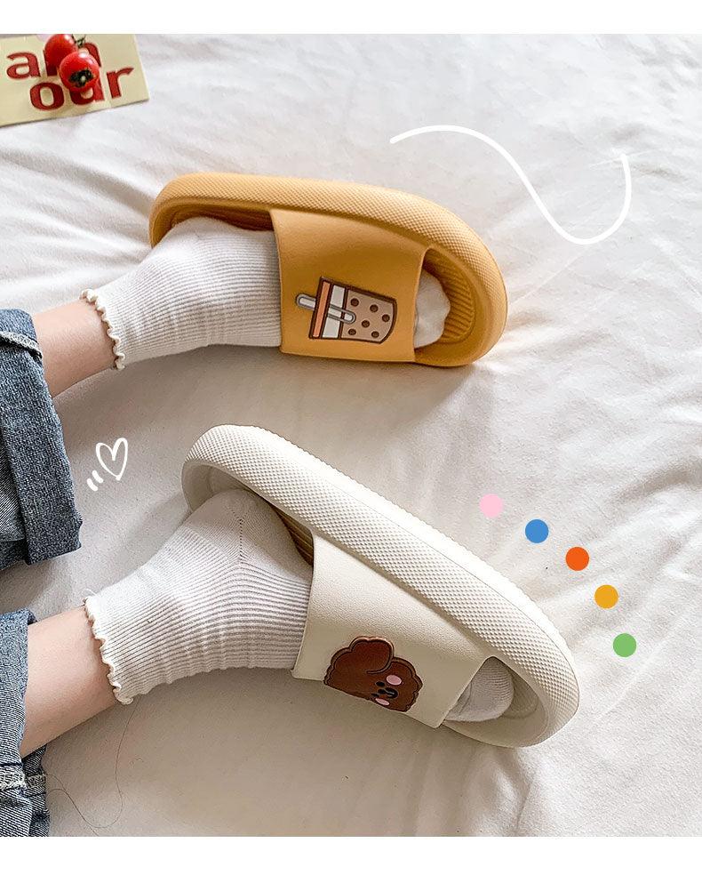 Women’s Ergonomic Non-Slip Pillow Slides Lightweight Shower Slippers