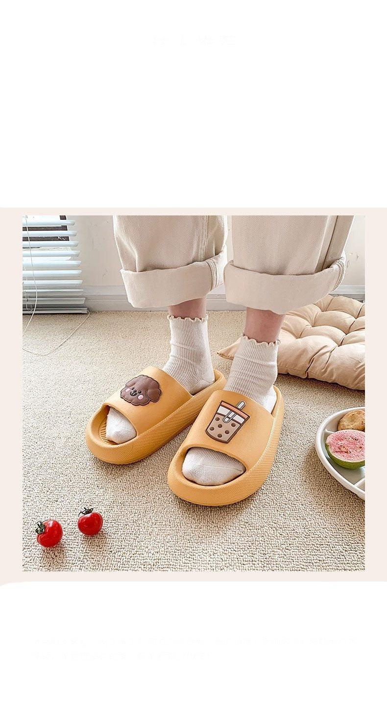 Women’s Ergonomic Non-Slip Pillow Slides Lightweight Shower Slippers