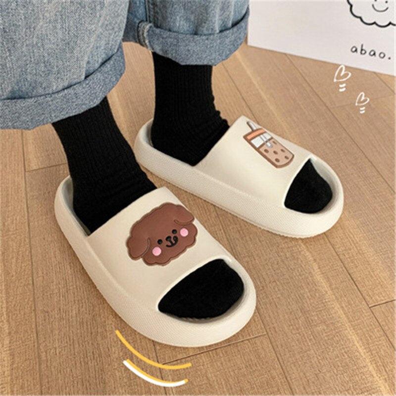 Women’s Ergonomic Non-Slip Pillow Slides Lightweight Shower Slippers