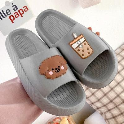 Women’s Ergonomic Non-Slip Pillow Slides Lightweight Shower Slippers