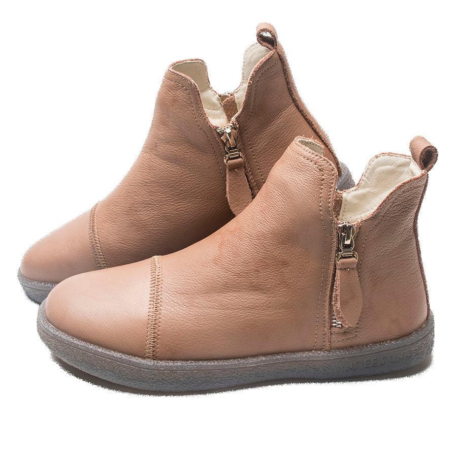 Genuine Leather Waterproof Winter Ankle Boots with Faux Fur Lining