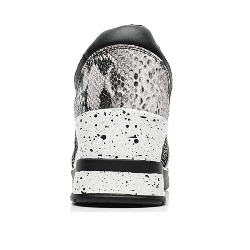 Women’s Gold and Silver Platform Sneakers - Comfortable Walking Shoes