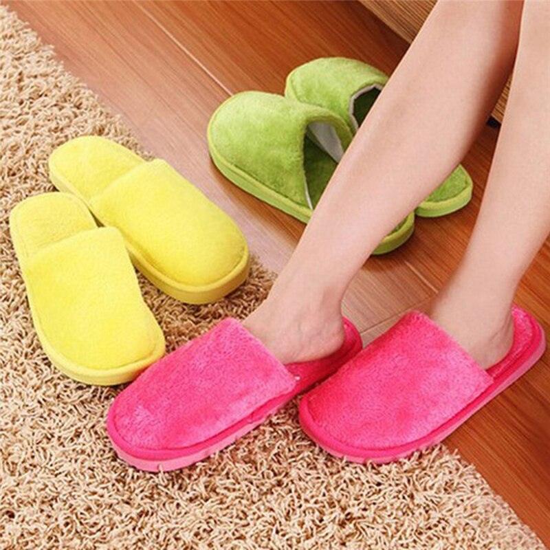 Faux Fur Plush Memory Foam Slippers – Warm Indoor House Shoes