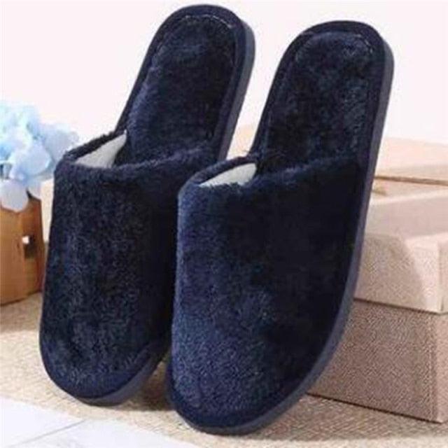 Faux Fur Plush Memory Foam Slippers – Warm Indoor House Shoes
