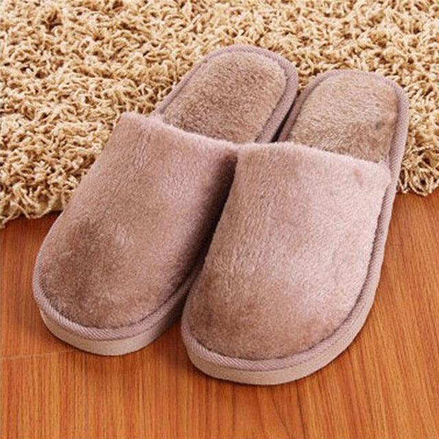 Faux Fur Plush Memory Foam Slippers – Warm Indoor House Shoes